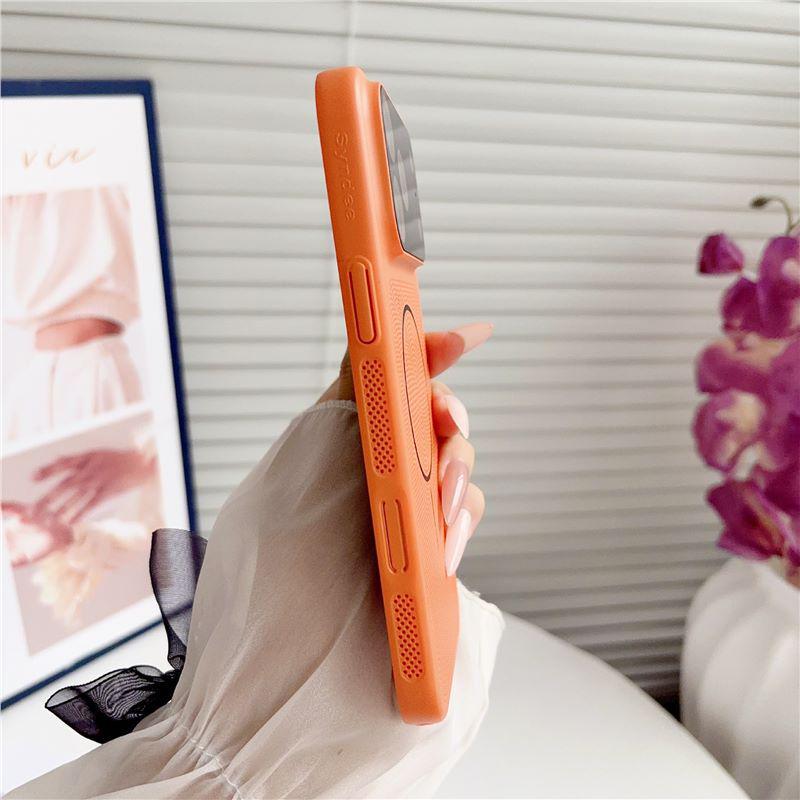 Heat Dissipation Magnetic Suction iPhone 15 Pro Max Case with Contrast Color and Large Window Design