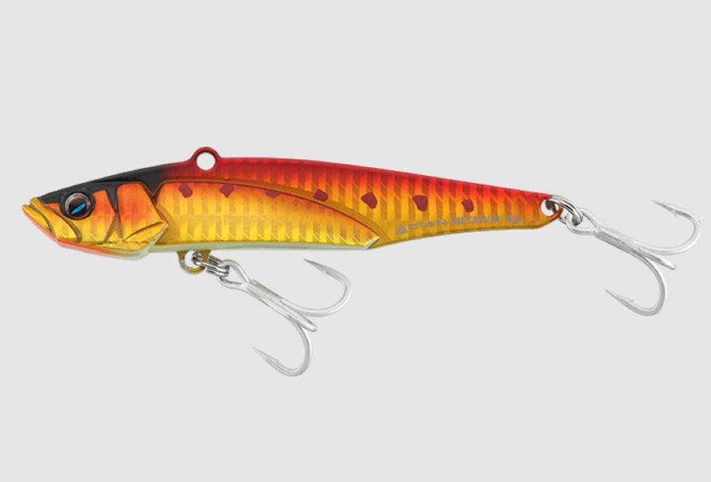Jackall Cian Metal Vib 80 grams Sinking Lure Red Gold Glow (0559)