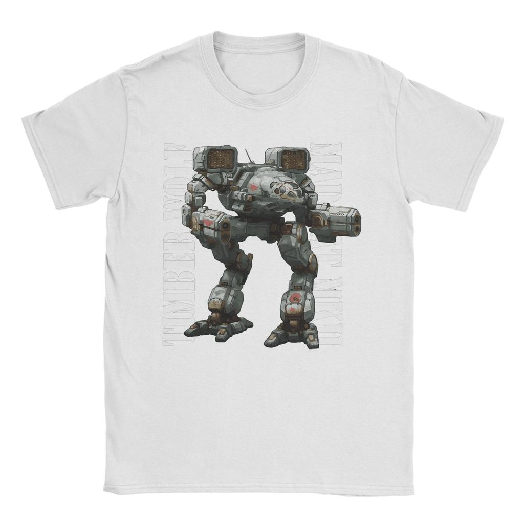 Mech Timber Wolf Madcat MKII TShirt for Men  Funny Pure Cotton Tees Crew Neck Short Sleeve T Shirts Gift Idea Tops