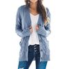 Autumn/Winter V-Neck Cardigan Sweater for Women - Single-Breasted Long Sleeve Knitwear Coat