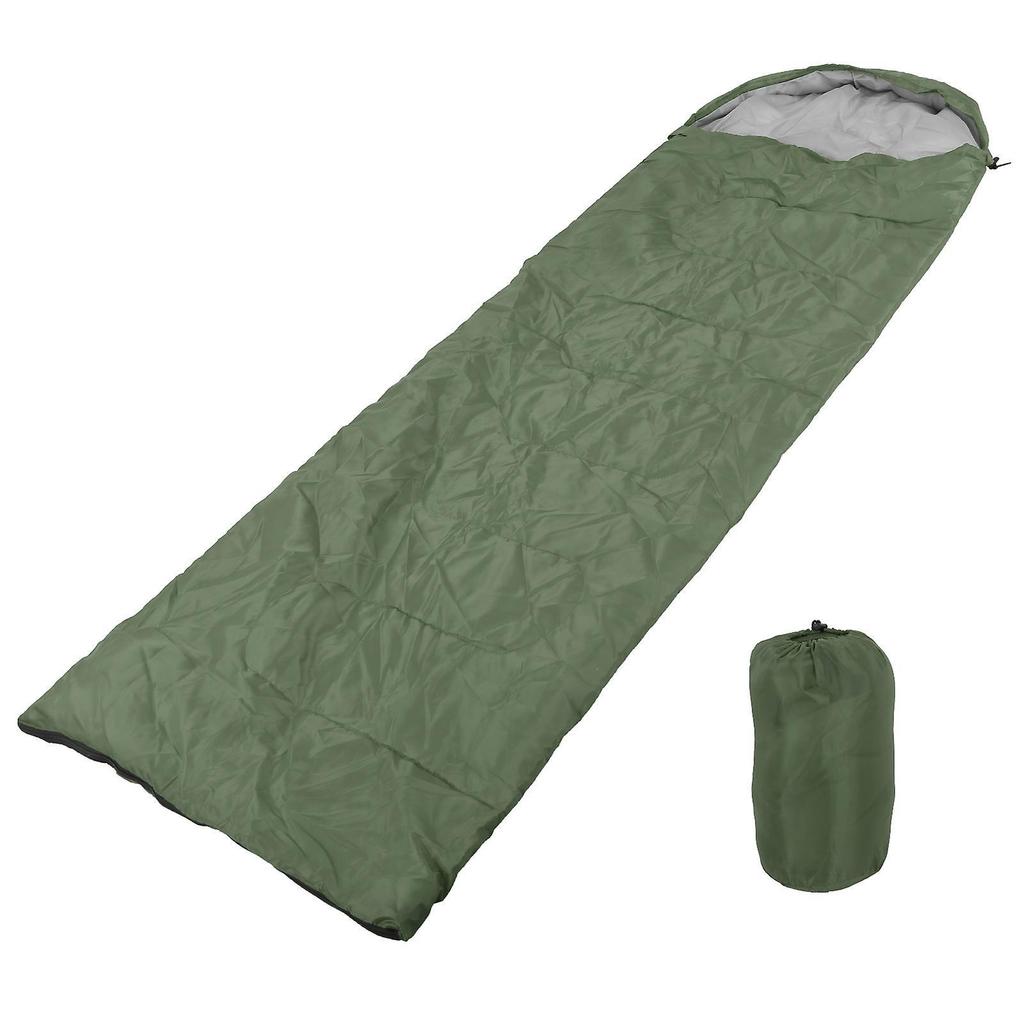 Adult Outdoor Envelope Sleeping Bag with Hood Waterproof for Camping Hiking BackpackingMilitary Green