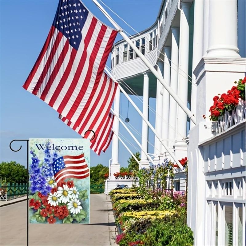 American Garden Flag Independence Memorial Day Yard Flag Outdoor Decorations