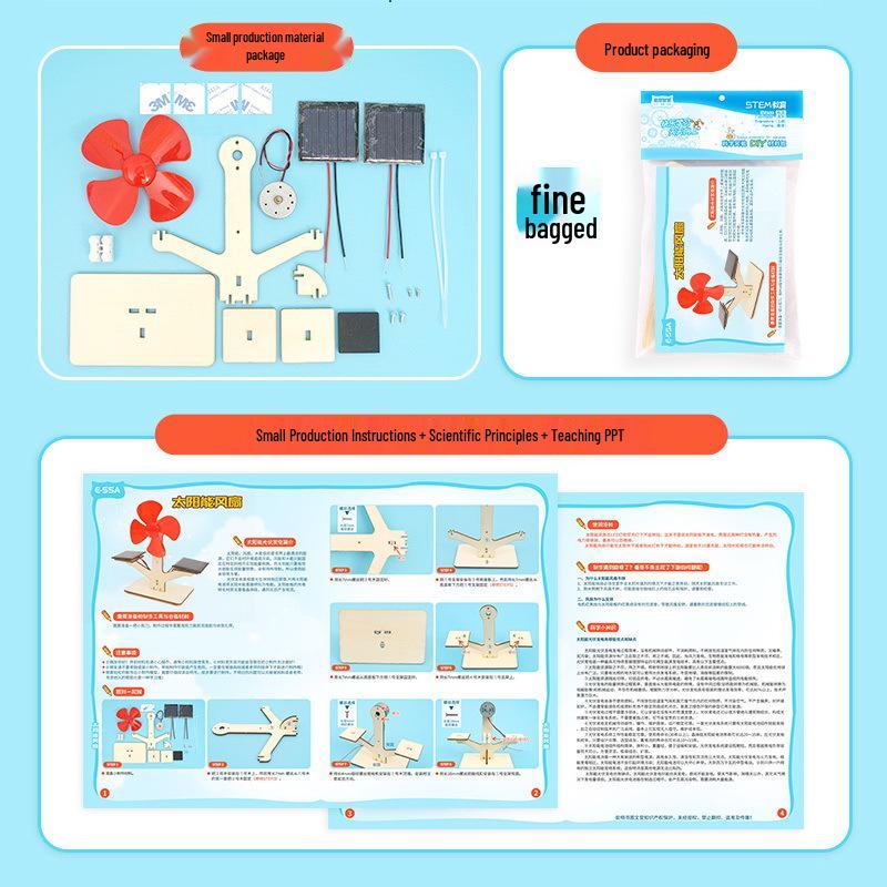 STEM Solar-Powered Fan DIY Science Kit for Primary and Middle School