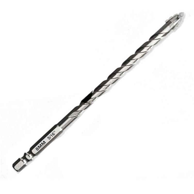 4/5/6/8/10/12mm Eccentric Drill Bit Four Edge Eccentric Twist Drill Bit High Hardness Bevel Tip Serrated Drill Bit