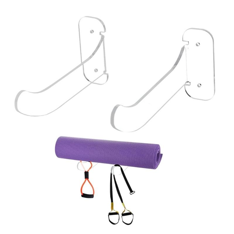 Wielofunkcyjny Wieszak Ścienny na Maty do Ćwiczeń Stojak do Przechowywania Mat do Jogi Uchwyt Ścienny na Maty do Ćwiczeń Haczyki Ścienne na Rollery Piankowe