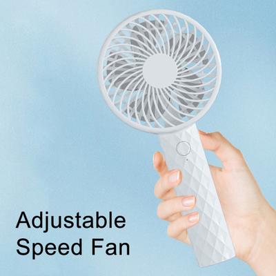 Portable Desk Fan with Base 3 Speed Adjustable Summer Handheld Cooling Fan USB Rechargeable Quiet Travel Office Outdoor Personal Fan