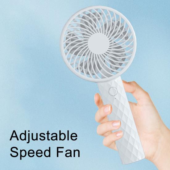 Portable Desk Fan with Base 3 Speed Adjustable Summer Handheld Cooling Fan USB Rechargeable Quiet Travel Office Outdoor Personal Fan