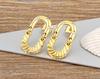 Nidin High Quality Rock Accessories Hoop Earrings Cool Hip Hop Style for Women Zircon Ear Jewelry Punk Korean Fashion Party Gift
