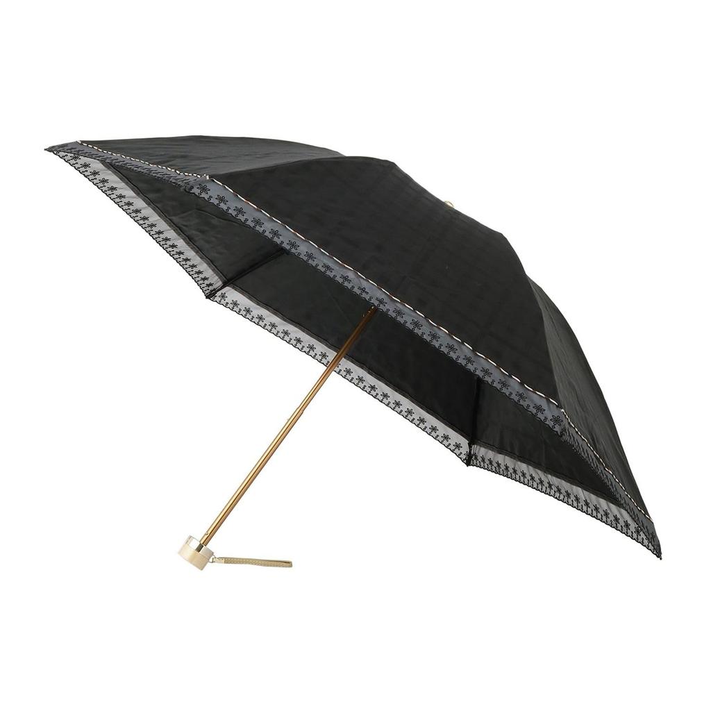 Moonbat DAKS Damen Faltbarer Regenschirm, Hergestellt in Japan, UV-Schutz Sonnenschirm, Wärmeblockierend, Organza-Spitze, Alle 4 Farben