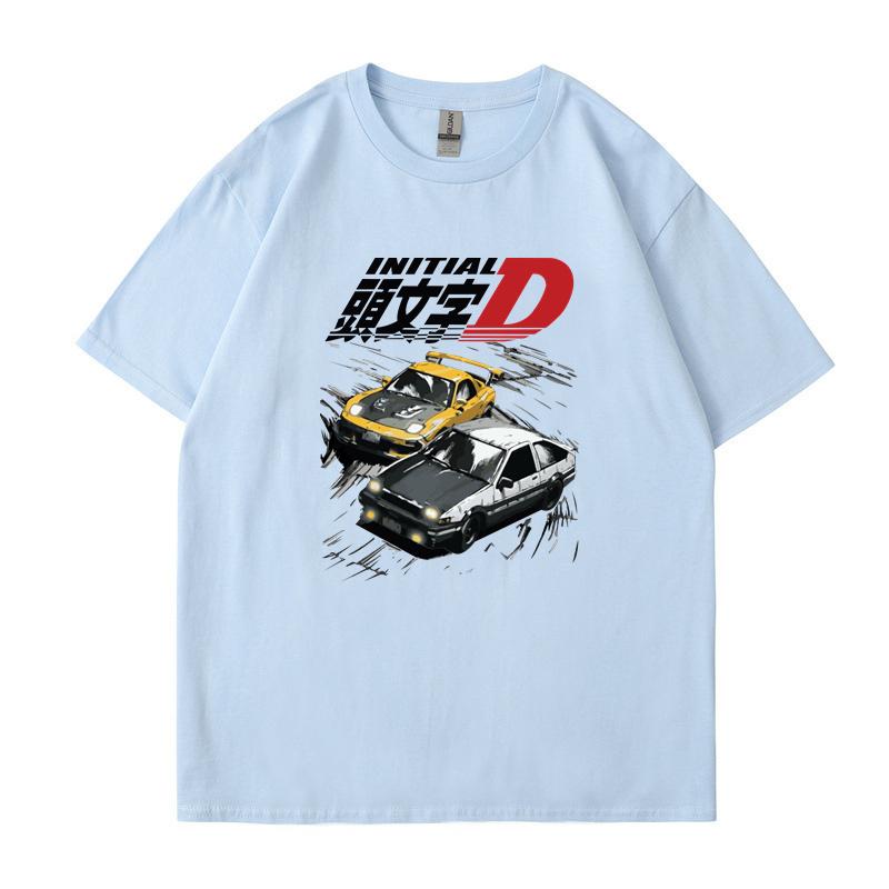 Initial D T Shirt Japanese Anime Graphic Funny Harajuku Manga T Shirt Fashion Casual Short Sleeve Plus Size T Shirt Men