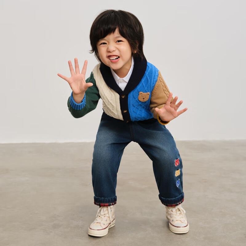 Gap Toddler Boys Fleece Lined Bear Patch Jeans