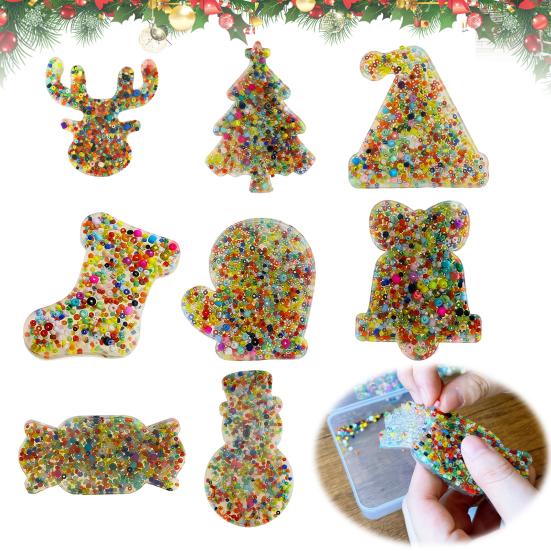 Handheld Fidget Toy Christmas Skin Picking Toy, Silicone Picky Pad for Dermatillomania Stress Relief Sensory Tools & Pickers, Portable Toys