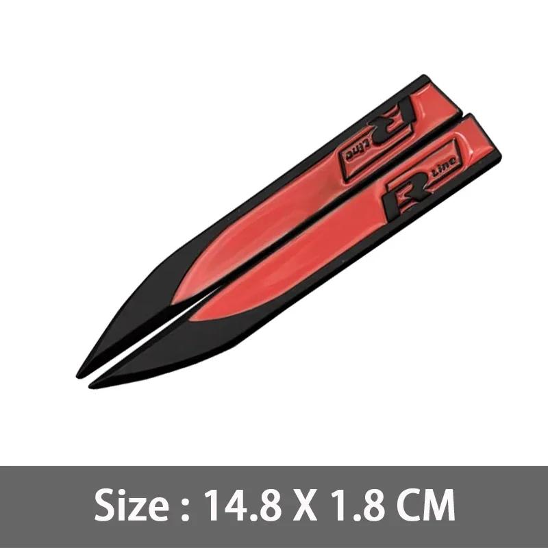 Golf 3 4 MK3 MK4 2026 Heiß Für VW VOLKSWAGEN 2 Stück Metall 3D R line Logo Rline Auto Kotflügel Seitenflügel Emblem Abzeichen Aufkleber Für VW Gol