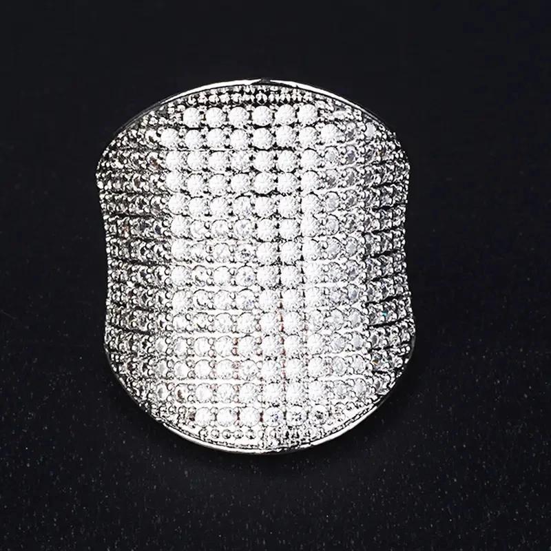 

CAOSHI Gorgeous Wide Band Rings Copper Color Sparkling Cubic Zirconia Dance Party Female Trendy Accessories Fancy Birthday Gift 6