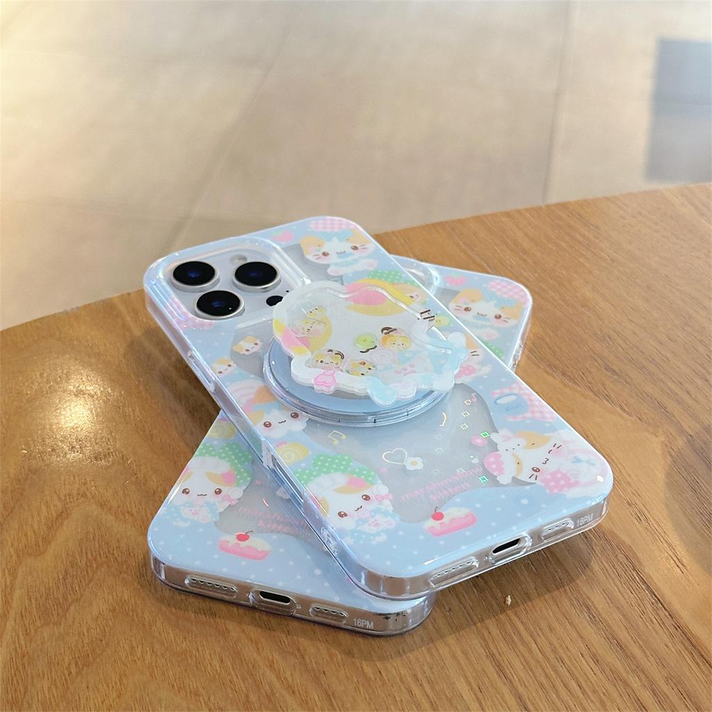 New HelloKitty Shockproof Phone Case Luxury Stylish INS Korean Cute For iPhone 16 15 14 13 Pro Max Lovely Anti-fall Cover Funda
