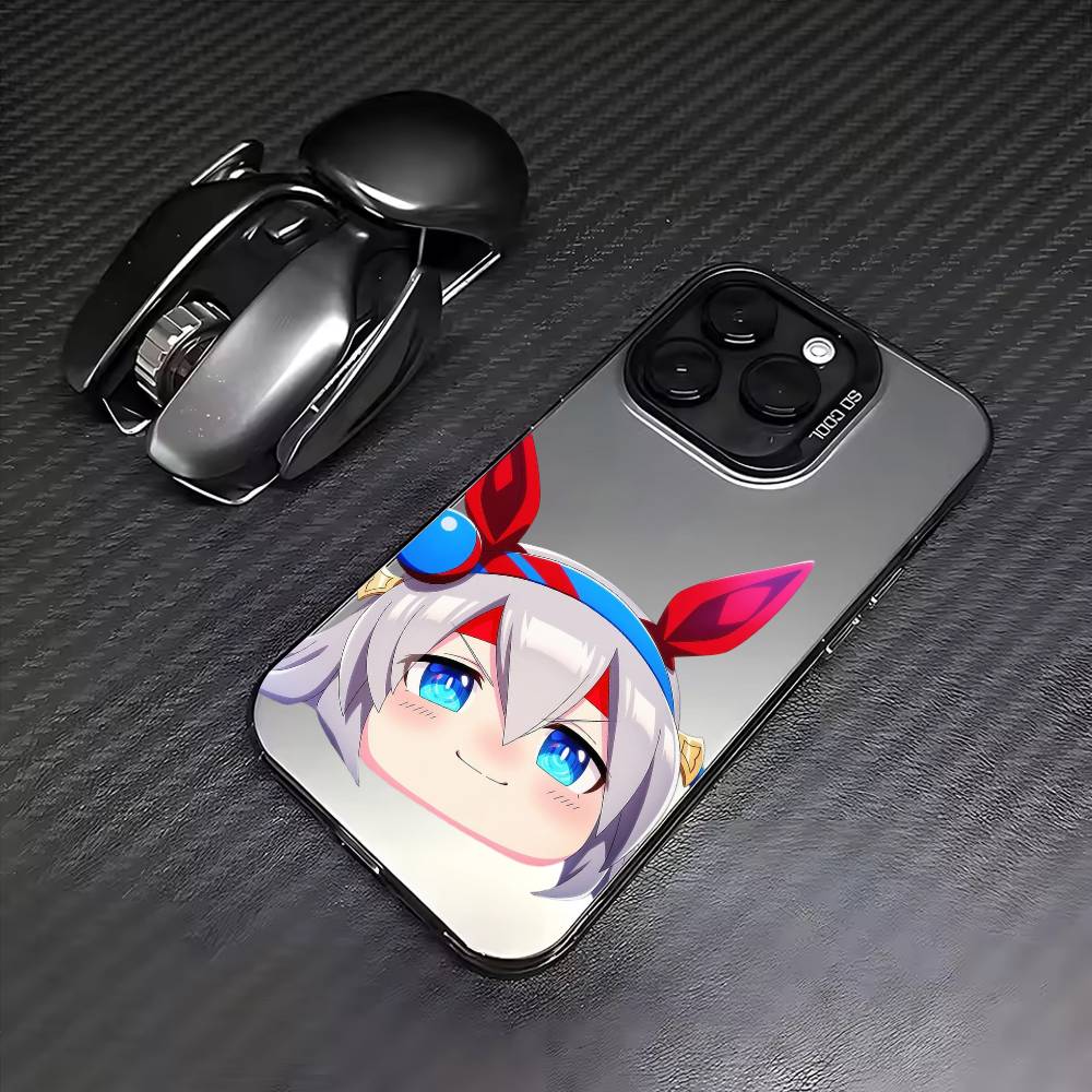 Uma Musume Pretty Derby Phone Case For iPhone17,16,15,14,13,12,11 Plus,Pro Max Colored Silver Plated Inside Cover