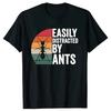 Easily Distracted By Ants Vintage Retro Sunset T-Shirt