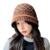 Retro All match Knitted Fisherman Hat for Women In Autumn and Winter Warm New Style  Small Basin Hat with Face  Japanese Style Woolen Hat for Men