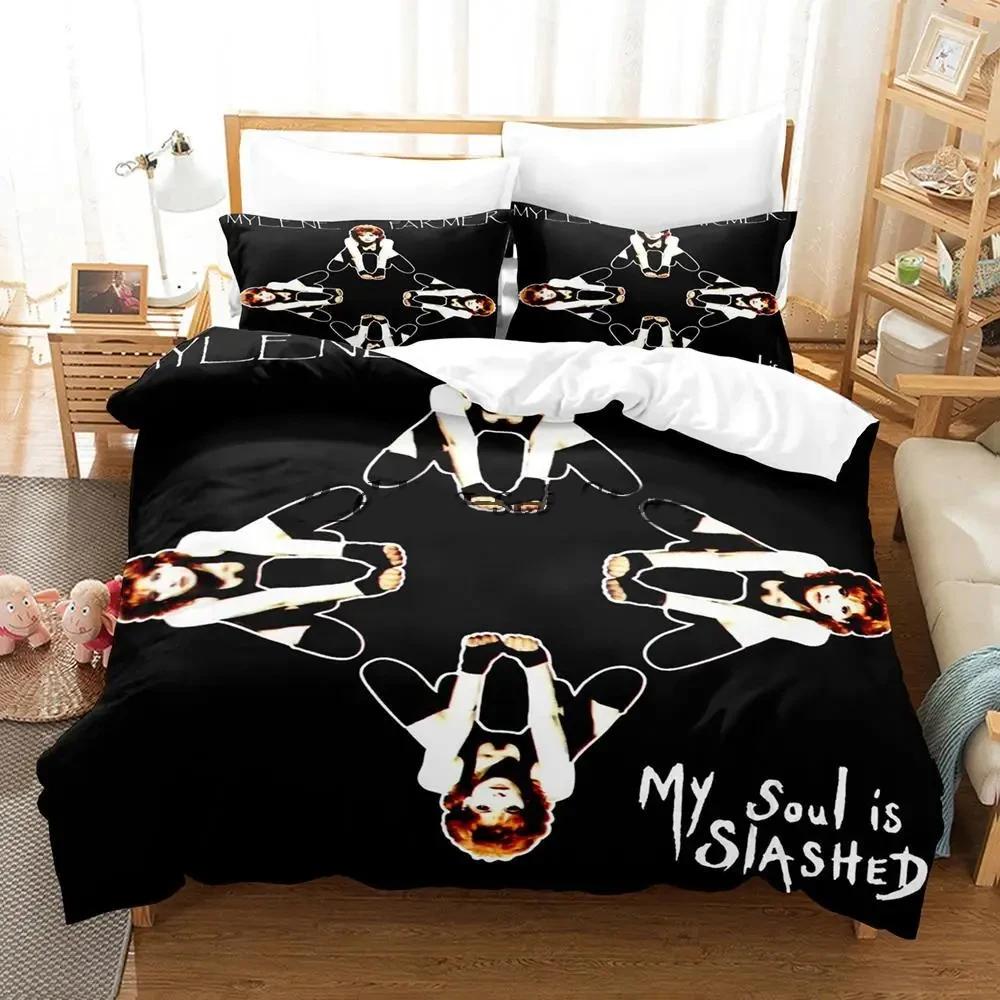 Single Mylene Farmer Bedding Set Duvet Cover Bed Set Quilt Cover Pillowcase Comforter King Queen Size Boys Adult Bedding Set