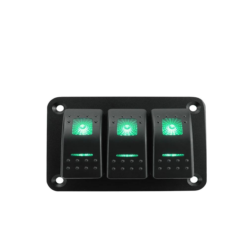 Universal Marine Boat 2/3/4/5/6/ 8 Group Rocker Switch Panel 5-pin Switches for 12V/24V Cars Trailers Red Green Indicator Light