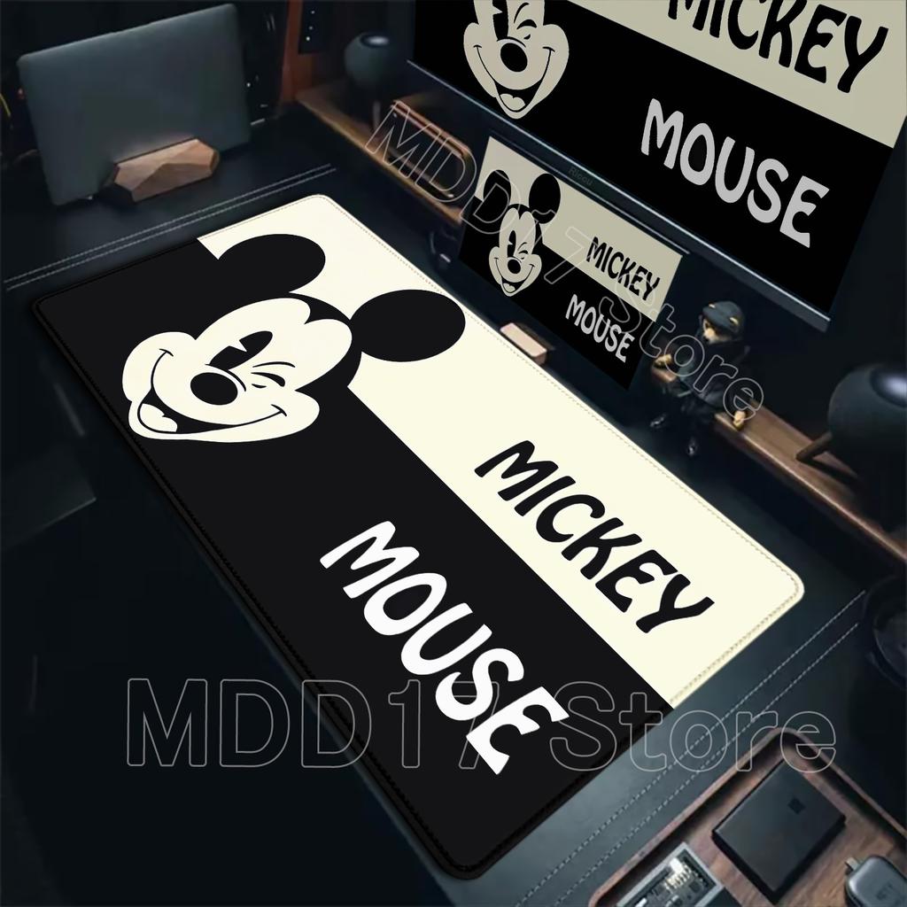 HD Printing Anime Mouse Pads Black and White Mickey Mouse Pad Speed Pc Computer Keyboard Desk Mat PC Gaming Accessories Mousepad