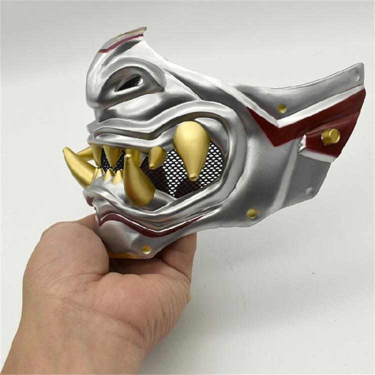 Devil Samurais Mask Half Face Mask Party Mask Halloween Cosplay Mask Masquerade Mask Japanese Mask for Carnivals