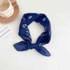 [18 cotton and linen] French high-end bag head small square scarf women's seaside photo silk scarf spring and autumn decorative versatile scarf