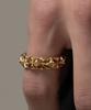 Vivus Ester Yellow Gold Silver Ring