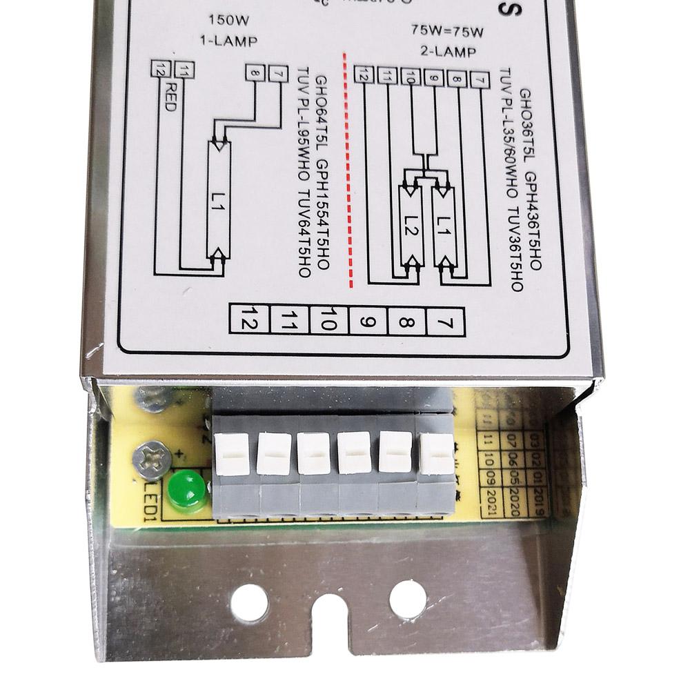 UV Lamba Elektronik Balast PH6-800-150W Aydınlatma Balastı 2x35W-75W veya 1x95-150W