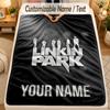Flannel BlanketLinkin Park Custom Name Text Personalized Soft Warm Throw Blanket Home Decor Gift