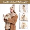Knitted Hat, Scarf and Gloves Three-piece Set for Women, Autumn and Winter Outdoor Warm Double-layer Wool Knitted Hat