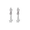 Elegant Korean Style Versatile Stud Earrings with Cute Cat and Star Tassels for Women