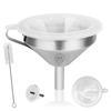 Mehrgrößen-Edelstahlsieb-Filter Vielseitiges Filtersieb-Trichterset zum einfachen Filtern und Ausgießen