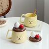 Cute Hand-Painted Ceramic Pudding Mug