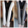1 Pair Arm Warmers Fingerless Thumb Hole Super Soft Knitted Stretchy Cold Resistant Solid Color Winter Women Long Sleeves