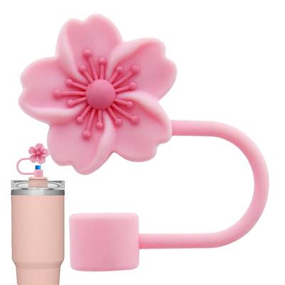 Beker Rietjeshoezen Begonia Bloemen Rietjeshoes Siliconen Rietjespunten Dekseltjes Bloemvorm Stofdichte Rietjesstoppers Beker Accessoires