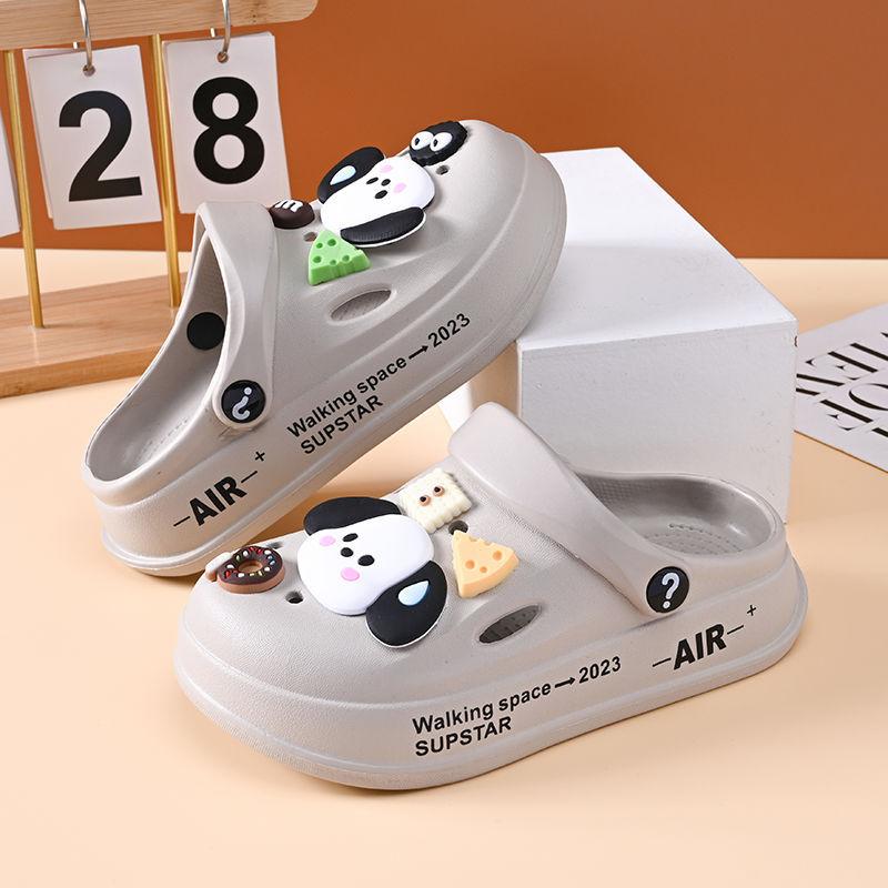 Children's Hole Shoes, Men's and Women's Middle-aged and Older Children's 2025 Summer DIY Durable Non-slip Thick-soled Beach Cute Cool Slippers