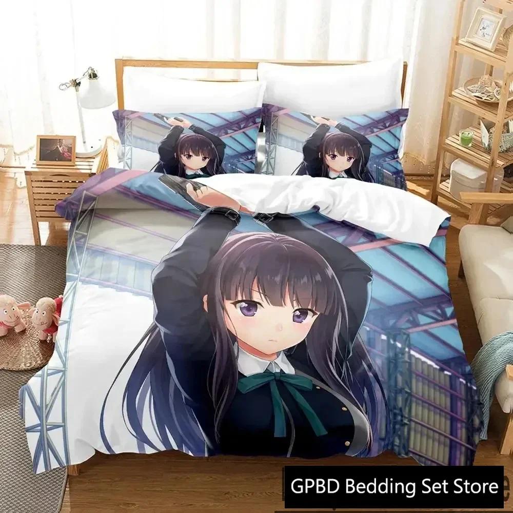 3D Print Anime Lycoris Recoil Comfortable Duvet Quilt Cover Pillowcase Bedding Set Children Bedroom Decoration Home Textile