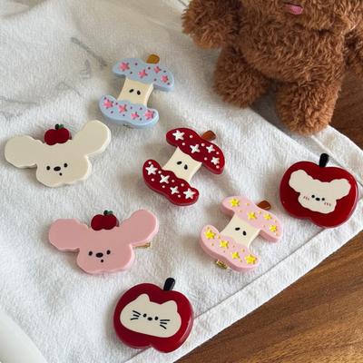 Hairpin Cartoon Style Hair Clip with Stable Grip Durable Acetate Cute Hairpin for Girls Photography Accessories