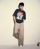 SUPERSUB Cat Wash String Wide Denim Pants - Beige