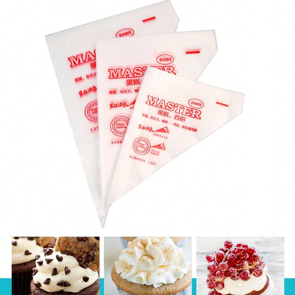 100 Stück Einweg-Spritzbeutel Icing Spritzbeutel Kuchencreme Dekorierbeutel für Kekse Kuchen Cupcakes Backen