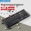 K98 Wired Mechanical Keyboard with Blue/Red/Brown Switches - Detachable Cable for PC, Laptop, Office, Gaming