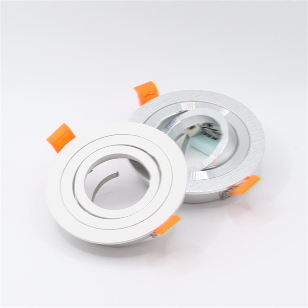 5 Pcs LED Downlight Frame with GU10 Lamp Base Ceiling Lights Recessed Lamp Spot Light for Living Room Indoor Light
