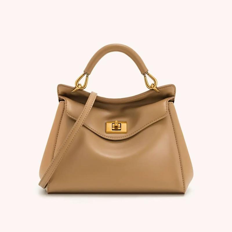 Torba z zamkiem skórzana torba na ramię listonoszka niszowy design i torebka codzienna dla dojeżdżających torba Kelly