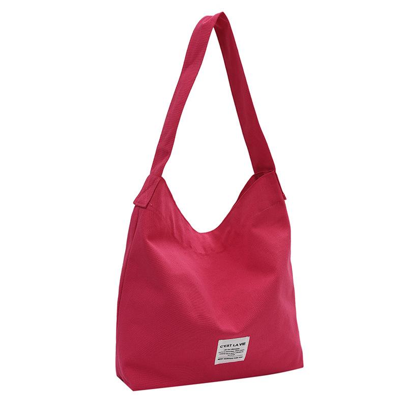 

New simple shoulder canvas bag women s dopamine fresh women s bag large-capacity shopping shoulder bag розовый