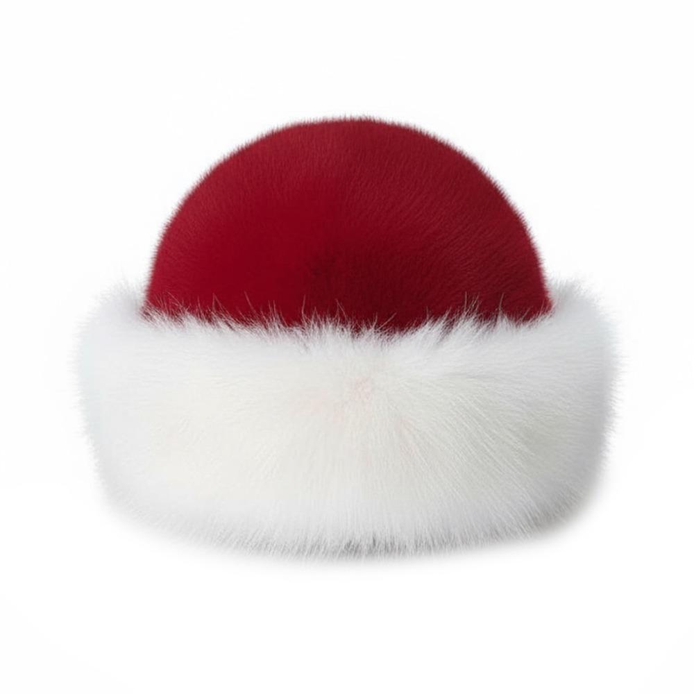 

Fashion Headwear Fluffy Fur Winter Hat Red Panama Cap Cold Windproof Thicken Berets for Women Girls