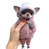 Handmade Resin Standing Puppy Plush Figure Chihuahua Sharpoo Dog Cute Fashionable Animal Clay Doll