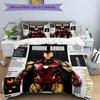 3pcs Iron Man Steel Heart Marvel Bedding,Quilt Set Quilt Cover Pillowcase Home Birthday Gift (1 * Duvet Cover + 2 * Pillowcase) S0731167