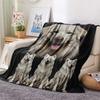 1PC Cute pets Print Flannel Blanket, High quality Comfortable for All Seasons, Home Decor, Warmth and Comfort, Perfect for Christmas Gifts