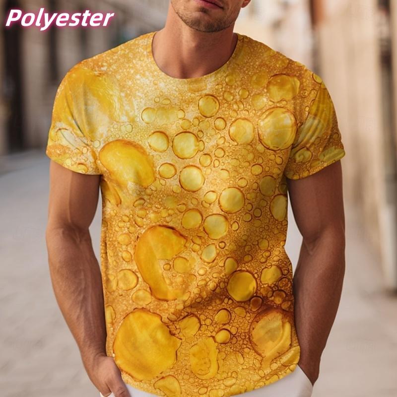 

Beer Bubble 3D Print Sports Breathable Men T-shirt Colorful Outdoor Street Casual Fashion Fitness Fun S
